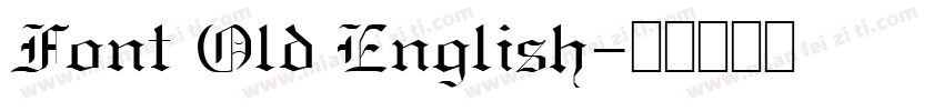 Font Old English字体转换